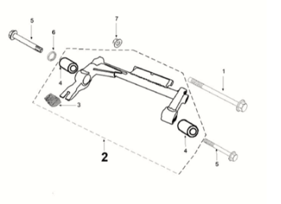 Engine bracket Peugeot Tweet 125 ZS PRO 2021-2022