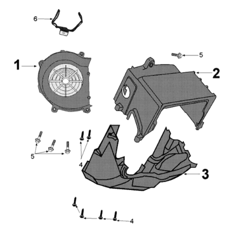 Engine cover Peugeot Django 125 EFI E4 2018-2020