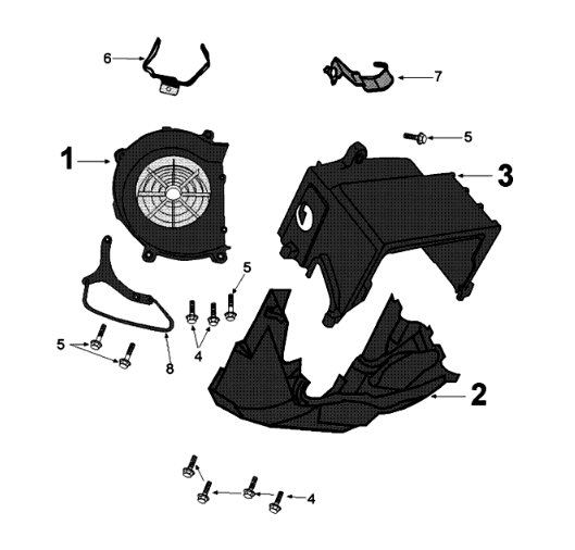 Engine cover Peugeot Tweet 125 EFI YO N SBC E4 2018-2020