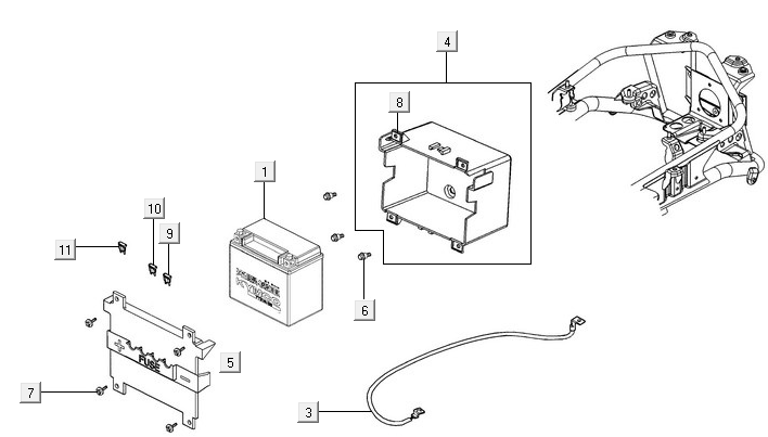 Accu Kymco New Downtown 125i ABS