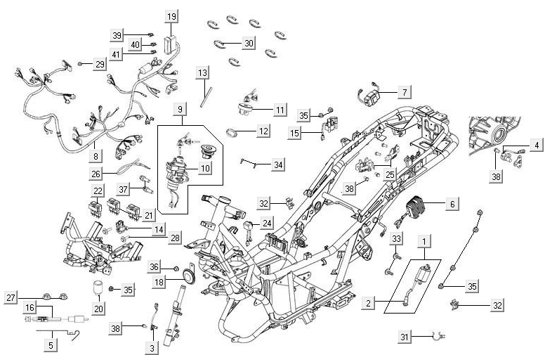 Elektrische delen Kymco New Downtown 125i ABS