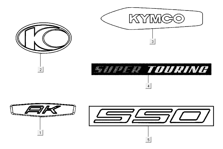 Emblemen - Stickers Kymco AK550i
