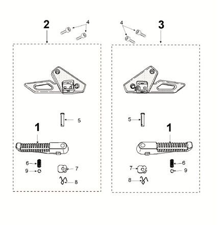 Footrest Peugeot Speedfight 4 50i E5