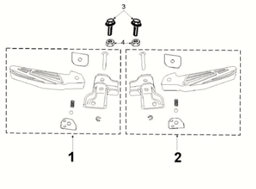 Footrest Peugeot Tweet 125 Z PRO 2021-2022
