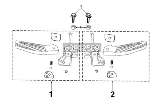 Footrest Peugeot Tweet 125i E5 FL 2023-2025