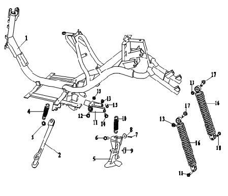 Frame - Schokbreker- Motorophanging Fosti Veneri