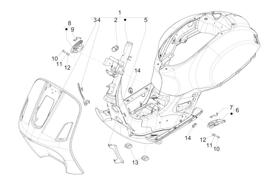 Frame Vespa GTS 125 IE zwart 94