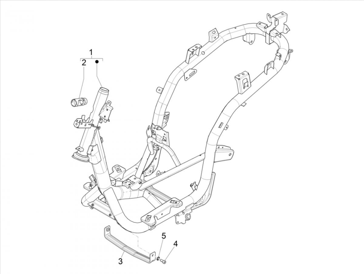 Frame Piaggio Medley 125 IE ABS Euro 4 2016-2019