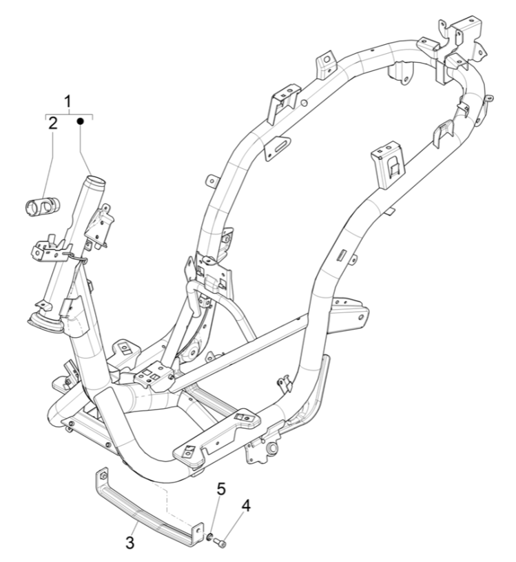 Frame Piaggio Medley 125 ABS Euro 5 2021-2022