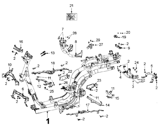 Frame Django 50 4-takt Evasion