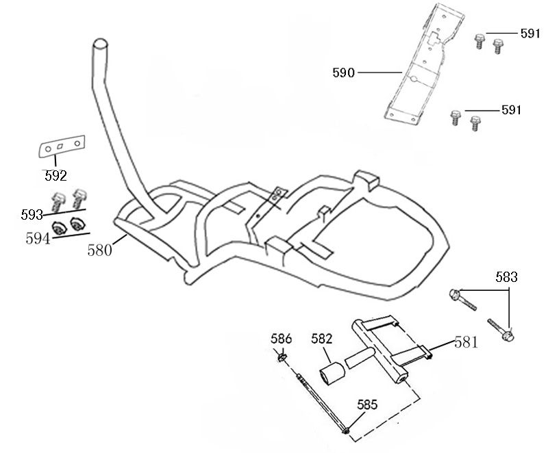 Frame Benzhou YY50QT-45A zwart