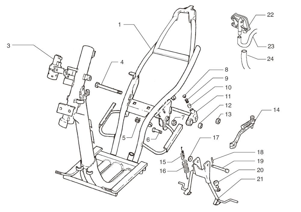 Frame Beta Ark-k 50 2-takt AC zilver 2006