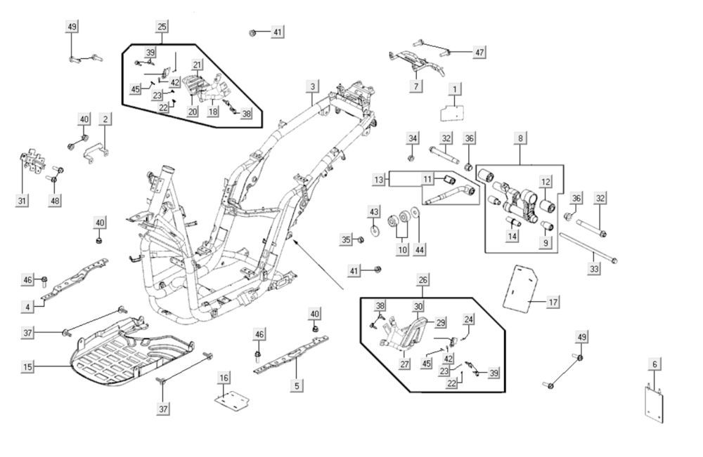 Frame Kymco GTI 300i