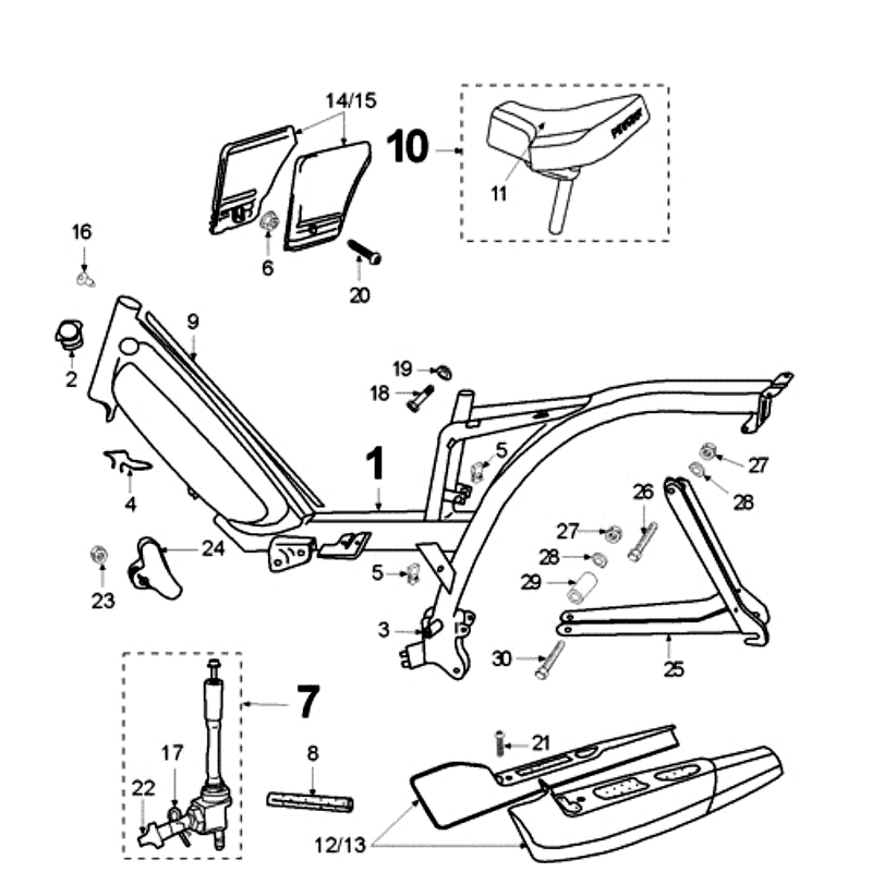 Peugeot 103 top frame