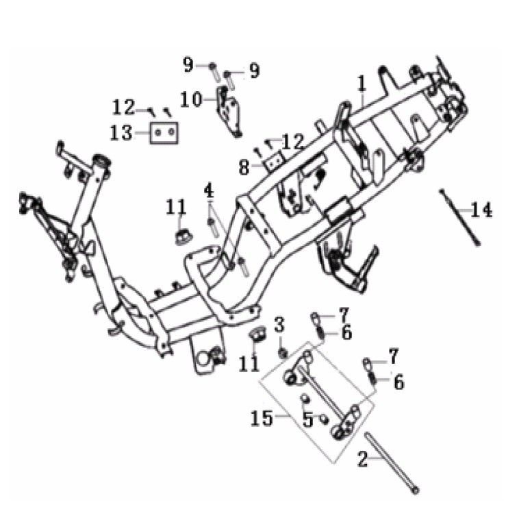 Frame Generic Cracker 50 2-takt zwart 2010 25