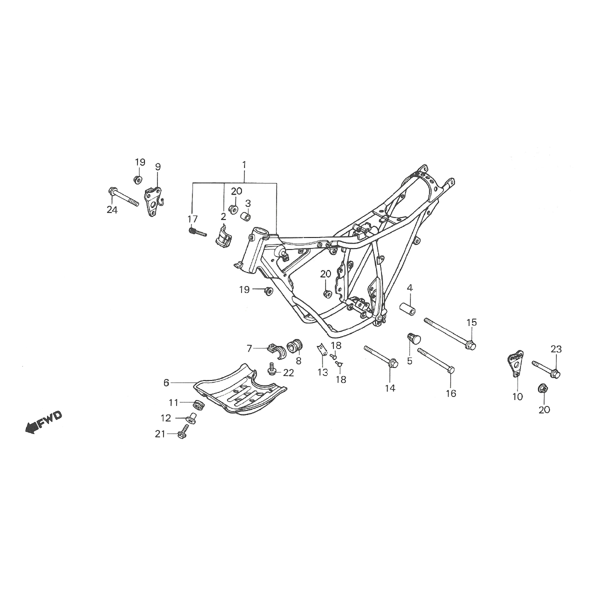 Frame Honda MTX 50/ MTX 80