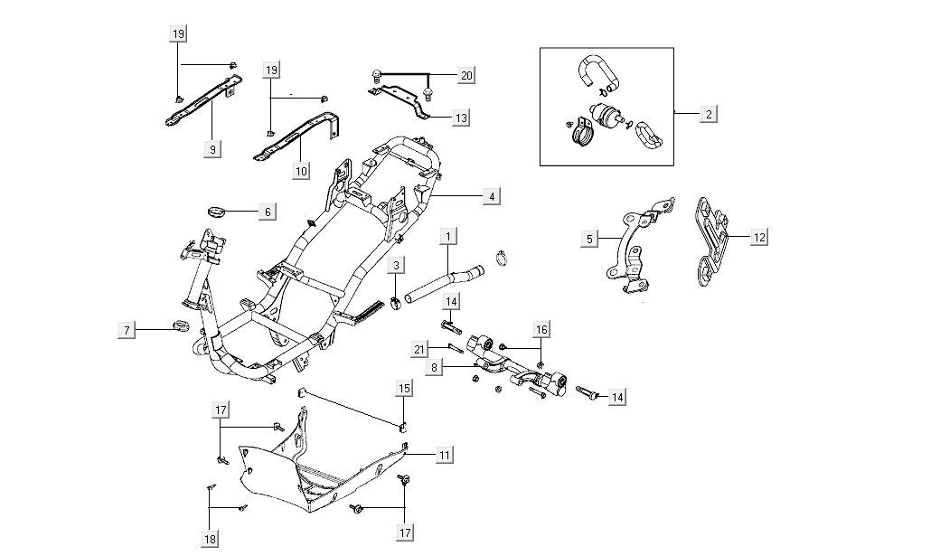 Frame Kymco Agility FR 12