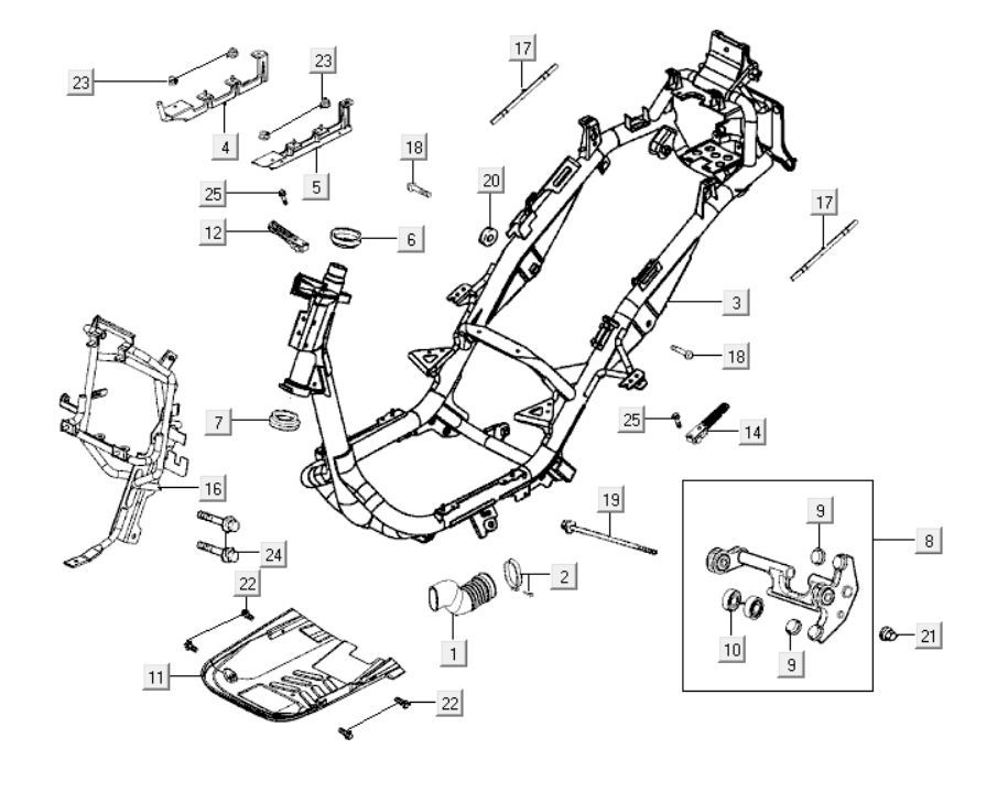 Frame Kymco New Dink 200i