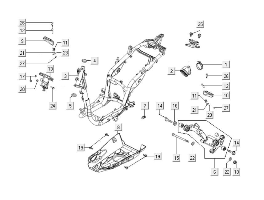 Frame Kymco People One 125i