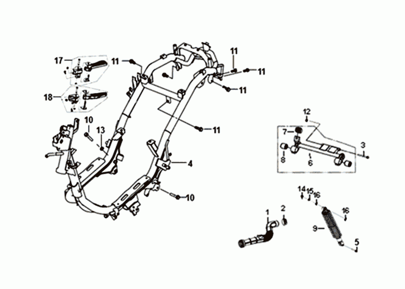 Frame Sym Fiddle III Euro 4