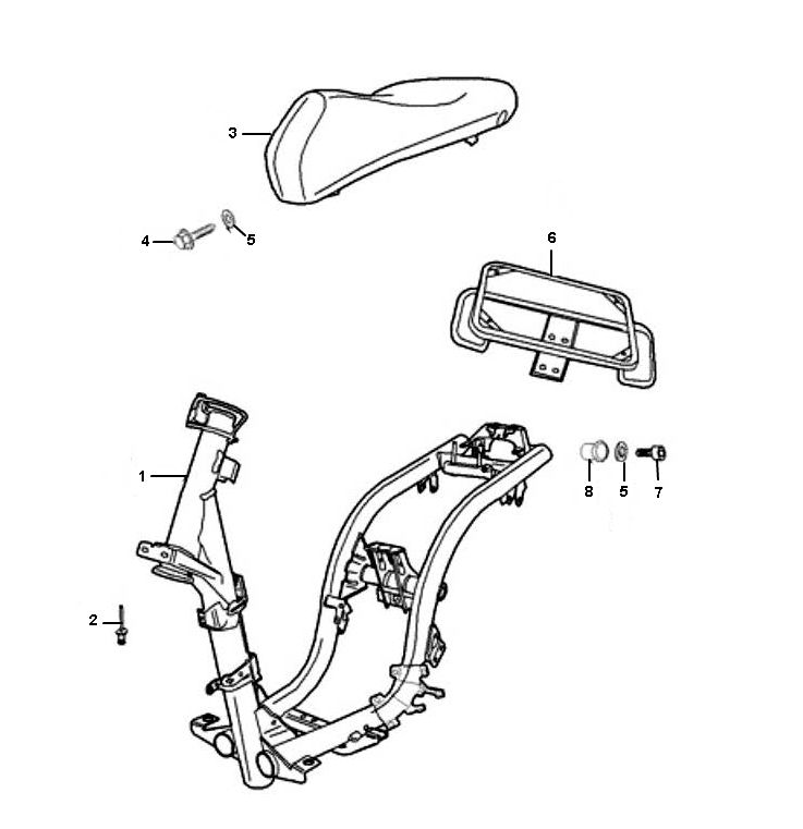 Frame Peugeot Ludix pro 2-takt
