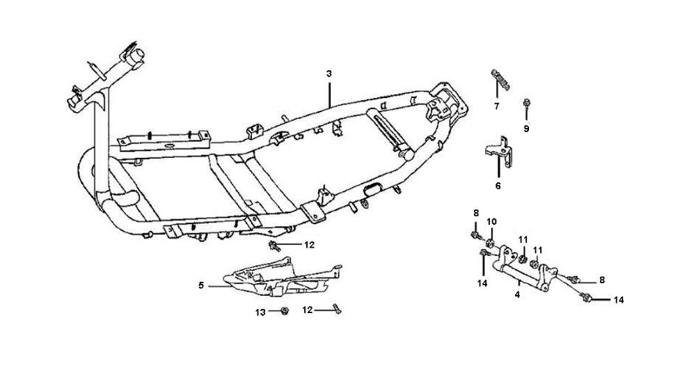 Frame Sym Jet Euro-X 2-takt