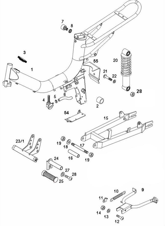 Frame Tomos Pack'r 2-takt