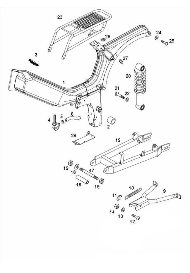 Frame Tomos Quadro 50 2-takt Elektrische start