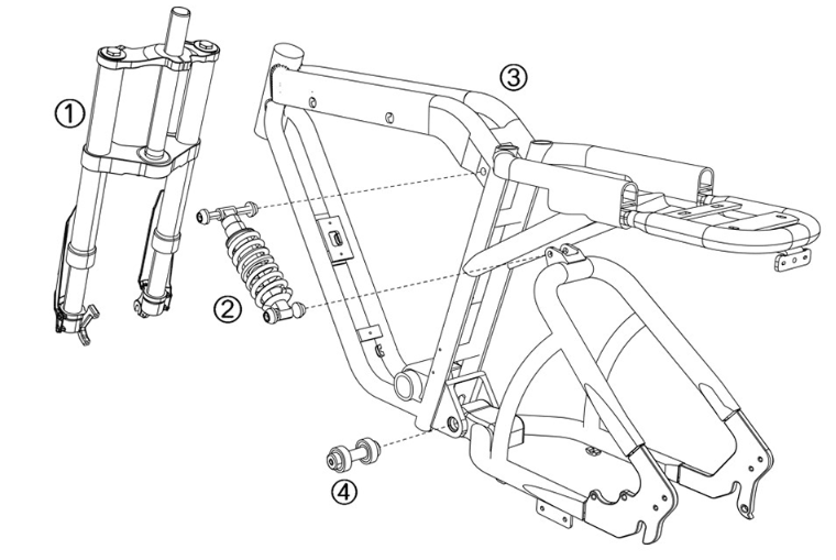 Frame Yadea Trooper 01 Fatbike