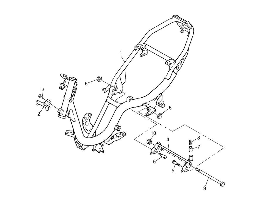 Frame Yamaha Jog-R 50 2-takt AC