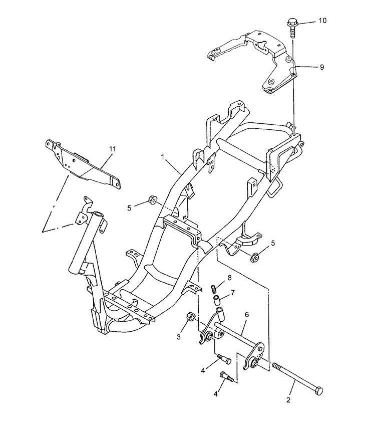 Frame Yamaha Neo's 50 2-takt AC 2003-2008