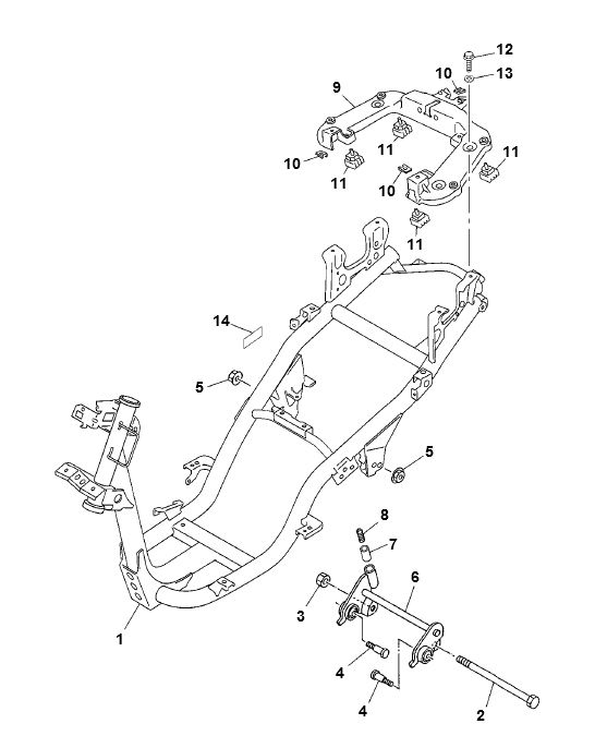 Frame Yamaha Neo's 50 2-takt AC ←2003