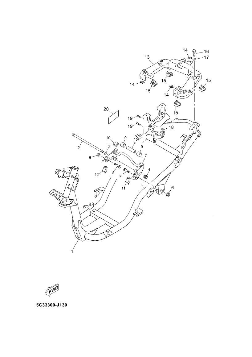 Frame Yamaha Neo's 4-takt 2008→ partsproduct-Frame--zadel-Peugeot-Jet-force-C-tech-2-takt