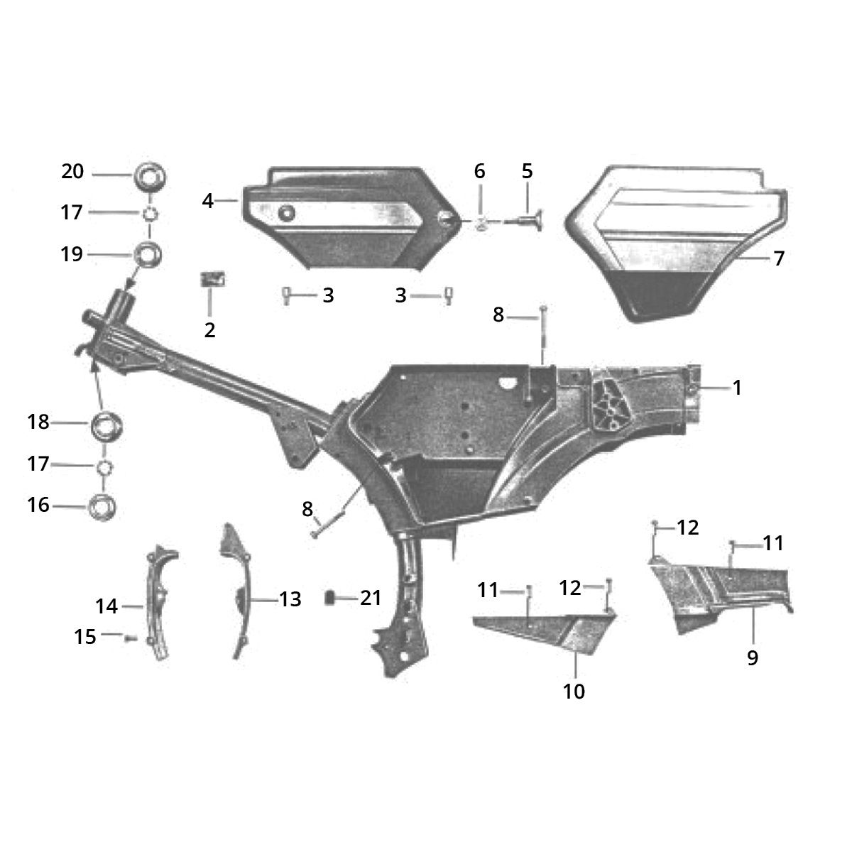 Frame Zundapp GTS 50 517-40L5