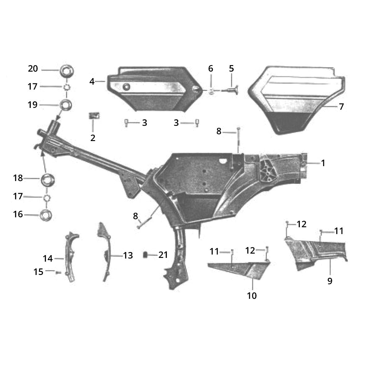Frame Zundapp C50 Sport 517-21L0