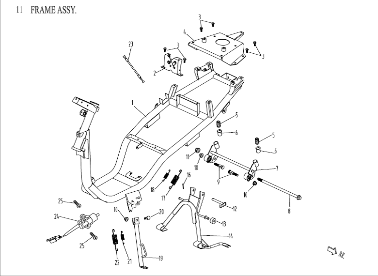 Framedelen China Venom groen