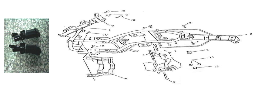 Framedelen Eagle-Wing Torino 125