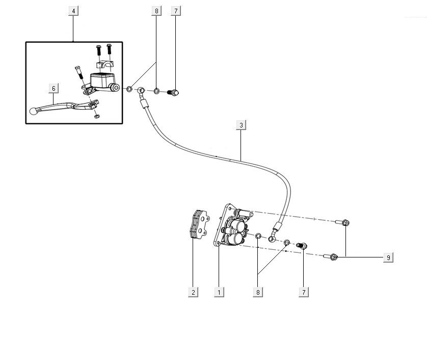 Front brake assy Kymco Filly 50 E5+