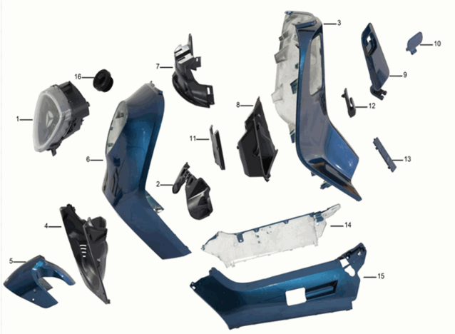 Front wall / wind board Yadea C1S