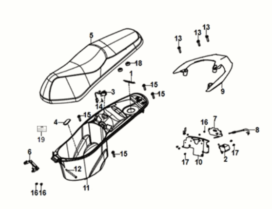 Fuel tank Sym Jet 14 125I AC E5 2021-2024