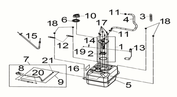 Fuel tank Sym Joymax Z 125i E5 2022