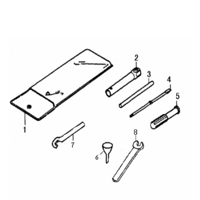 Gereedschapset Generic Xor 50 2-takt 2006 zwart
