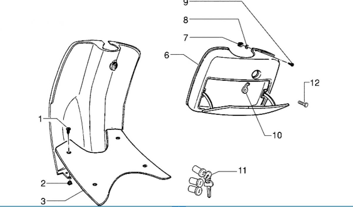 Beenschild Piaggio Zip RST 50 2-takt AC
