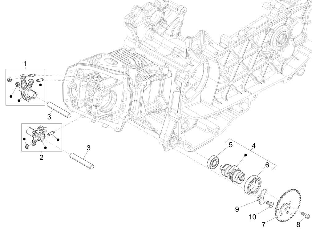Nokkenas - Nokkenastandwiel - Tuimerlaars Piaggio Liberty 125 IGET 3V ABS Euro 5