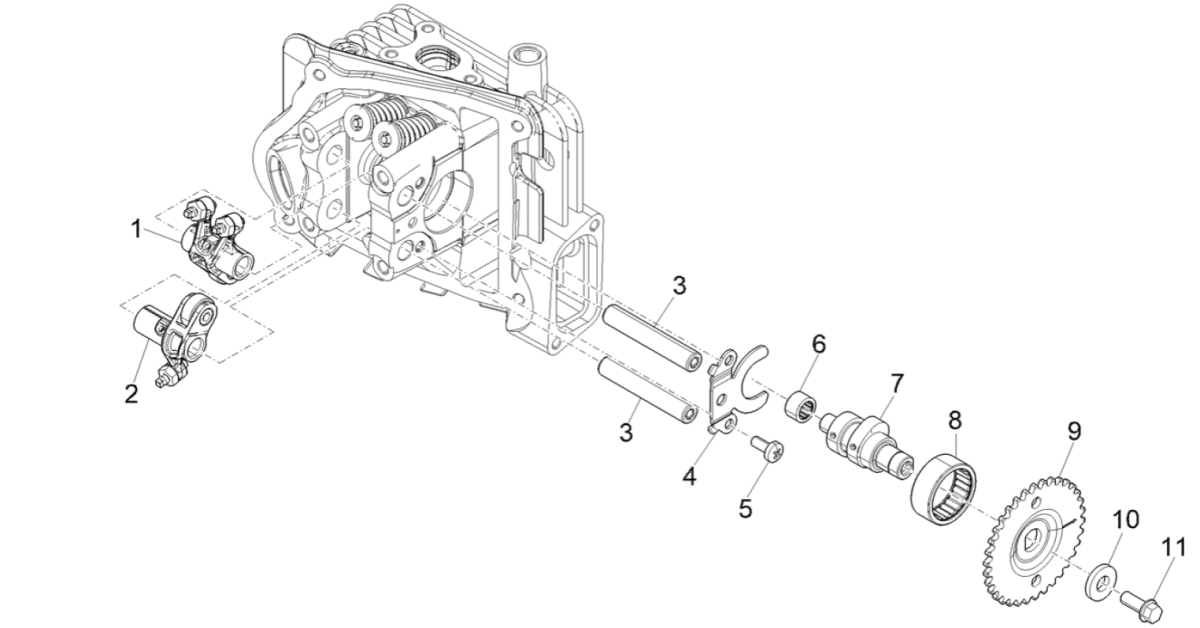 Nokkenas - Tuimerlaars Vespa Sprint 50 4-takt IGET 3V Euro 5