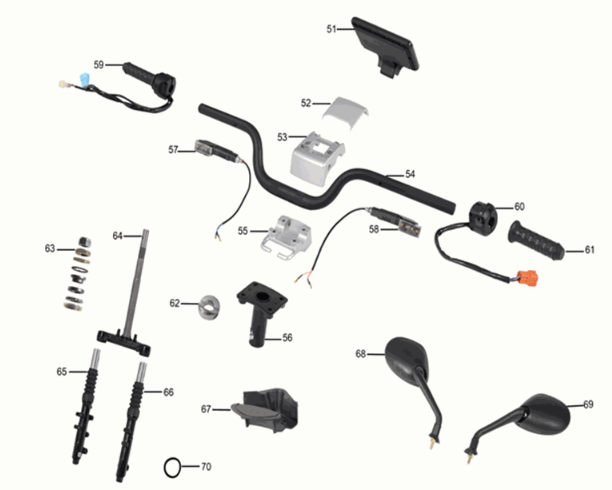 Handlebar / front fork Yadea G5