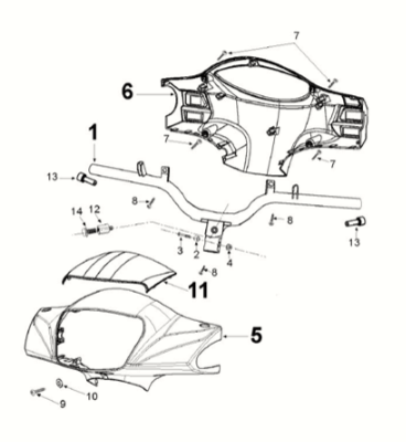 Handlebar Peugeot Tweet 125 Z PRO 2021-2022