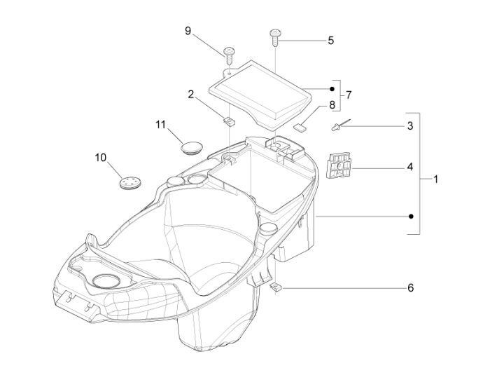 Helmbak Piaggio Liberty 4-takt