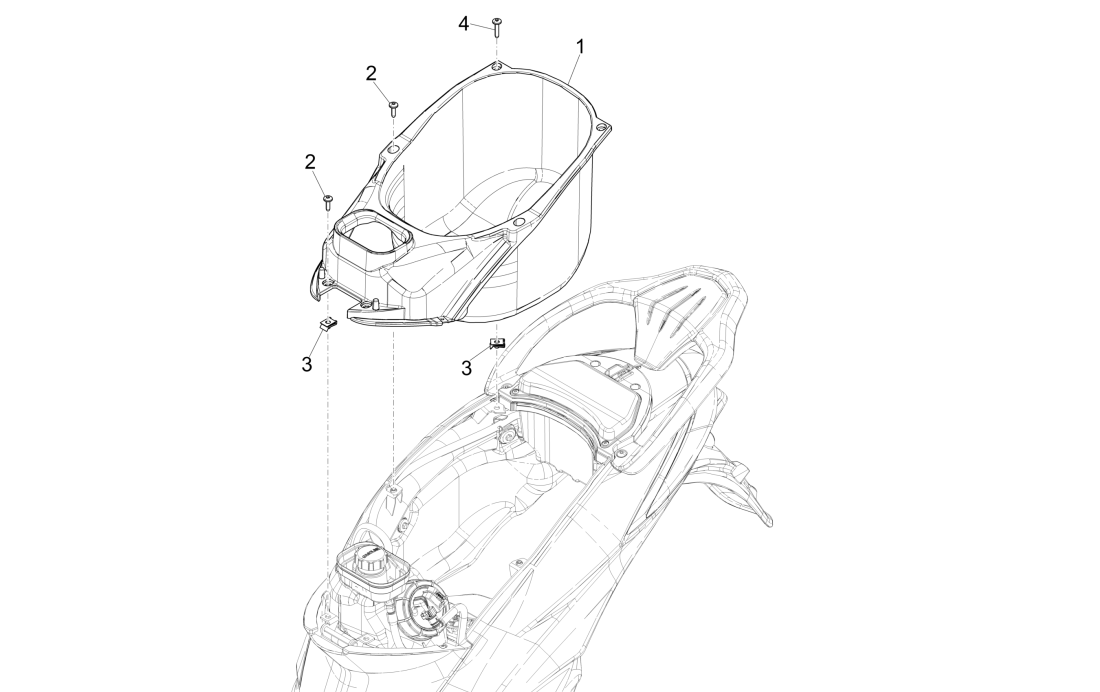 Helmbak Piaggio Liberty 50 4-takt AC IGET 3V Euro 4