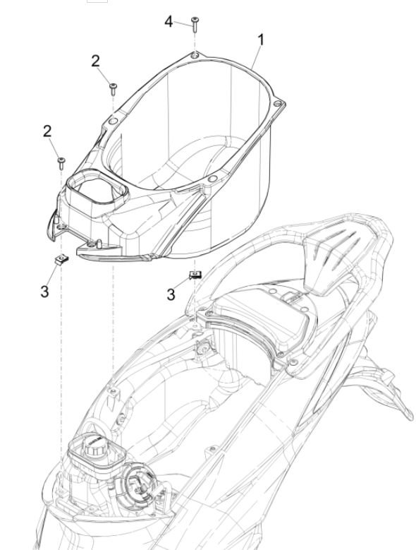 Helmbak Piaggio Liberty 50 4-takt AC IGET 3V Euro 5